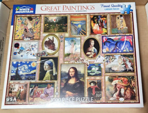 White Mountain Great Paintings 1000 Piece Puzzle 24" x 30" Item #1345 New Sealed