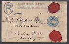 Transvaal H&G C4a used 1903 4p Registered Envelope to Baden-Baden, Germany