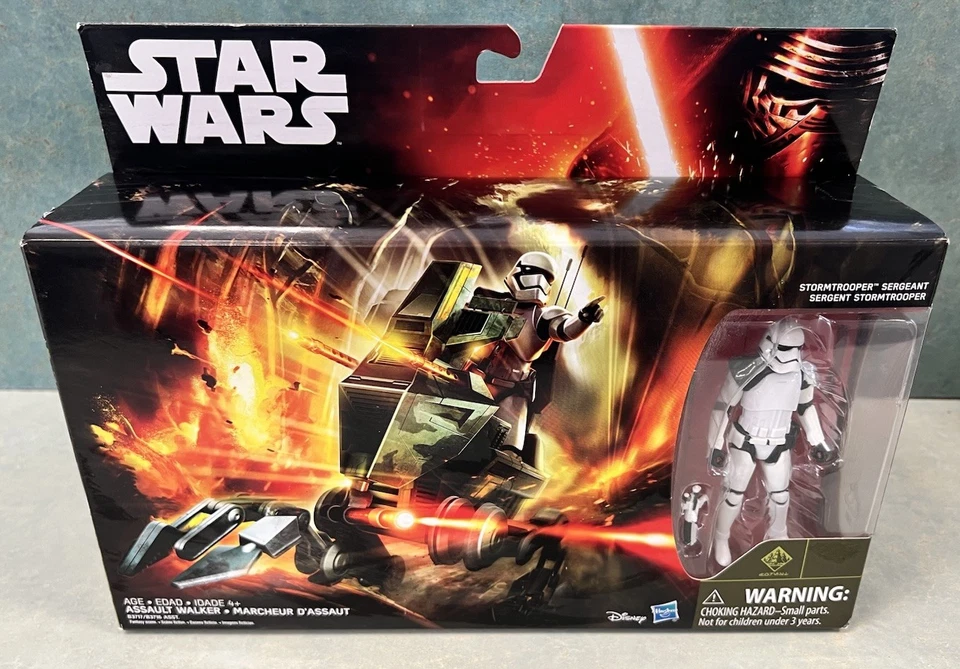 星球大战 原力觉醒 突击 Walker Stormtrooper 中士 3 3/4 孩之宝 全新 — 第 1/4 张图片