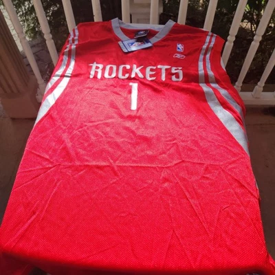 CAMISETA REEBOK HOUSTON ROCKETS TRACY MCGRADY #1 ROJA PLATEADA TALLA 2XL NUEVA/con etiquetas Foto 1 de 4
