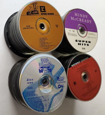 CD Wholesale 250 Loose Discs Lot Country Folk Easy Listening Pop R&B Rock Mix Foto 1 de 4