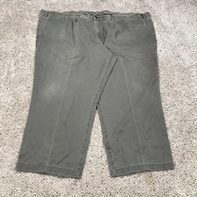 Dockers Pants Mens 52x26 Gray Individual Fit Waistband Classic Pleated Cotton - Image 1 of 4