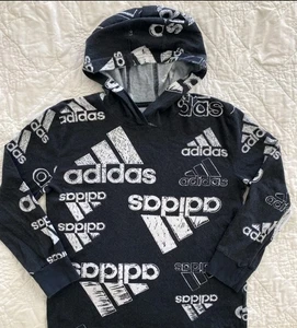 Kids Adidas All over Print Long Sleeve Hooded Large (14/16) - Picture 1 of 2