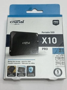 Crucial X10 Pro Portable SSD - Black, 2TB - Picture 1 of 6