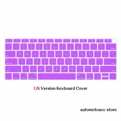 Funda de teclado de silicona multicolor para Macbook M4 Air 13 Pro 15 16 14 11 12 pulgadas Foto 1 de 4