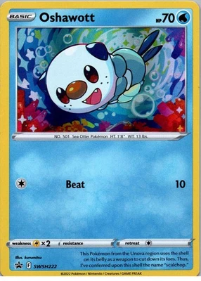 Oshawott - (Cosmo Holo) - Promo - SWSH: Sword & Shield Promo Cards - SWSH222 - N - Image 1 of 2