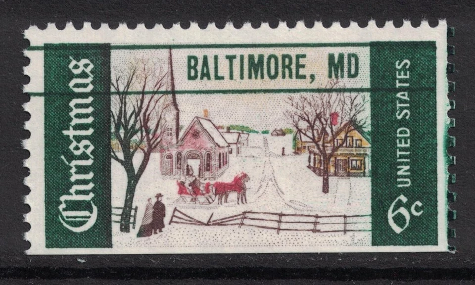 Scott 1384a - MNH - Baltimore, MD Precancelado - 6c Navidad, Domingo de Invierno - 1969 Foto 1 de 1