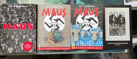 Art Spiegelman - Maus I & II Double Set Volumes 1 and 2 Great Shape Free Ship Cover