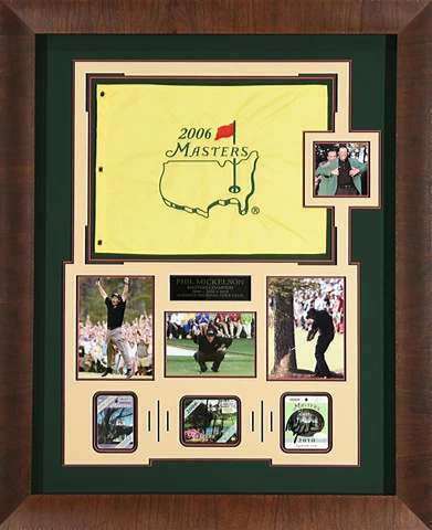Phil Mickelson Autographed Masters Flag Display Cover