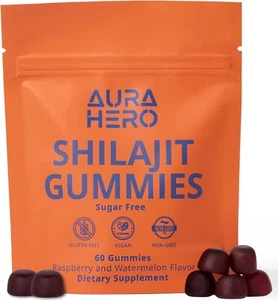 Aura Hero Pure Himalayan  Gummies  Men Women  1,000mg Authentic Himalayan 60 PCS - Picture 1 of 5