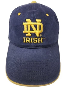 Sombrero Vintage Notre Dame Fighting Irish con Correa Back Firmas Oficial ND Licencia - Imagen 1 de 10