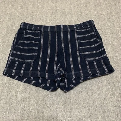 Pantalones Cortos Style Co Para Mujer Grandes Azul Lino Bolsillos Informales Puños Look Azul Marino Foto 1 de 4