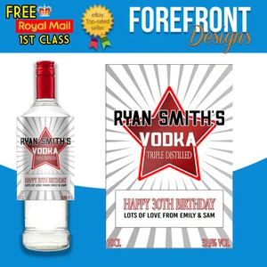 Personalised Vodka bottle label, Perfect Birthday/Wedding/Graduation/XMAS Gift  - Picture 1 of 5