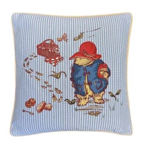 Funda Cojín Sofá Cuadrada Tejida Reciclada Oso Paddington Signare Raya Azul - Imagen 1 de 1