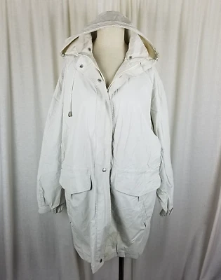 London Fog PVC Capucha Anorak Ropa de Lluvia Todo Clima Lluvia Chaqueta Abrigo Mujer talla XL Foto 1 de 4