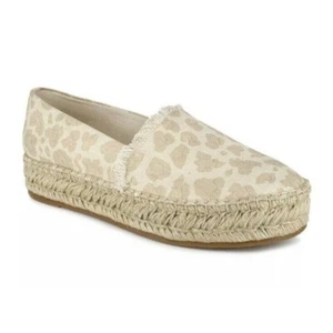 NEW Splendid Laney Slip On Espadrille Platforms Animal Print Ivory Size 6.5 - Picture 1 of 8