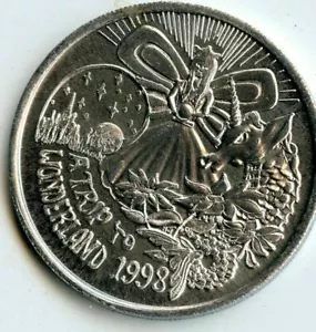 Mardi Gras Doubloon Krewe of Proteus 1981 aluminio - Imagen 1 de 2