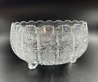 Vintage Czech Czechoslovakia Bohemian Queen Lace Crystal Cut Glass 3 Footed Bowl