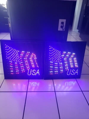 Набор из 2 светодиодных знаков 19x19 с американским флагом США  - Изображение 1 из 4