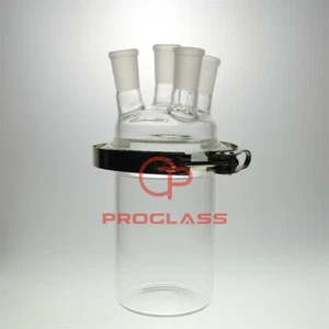 Laboratory Glass Cylinder Reactor Four Necks - Picture 1 of 8