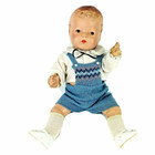 Antique Composition Boy Baby Doll 15" Jointed Estate #A9