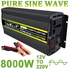 8000W 4000W Pure Sine Wave Inverter DC 12V AC 220V Solar Car Power Converter New