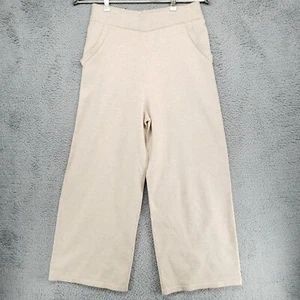 Whiteroom Cactus Womens S Cropped Pants Beige Tan Knit Pull On - Picture 1 of 16