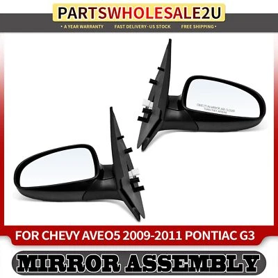 Espejo retrovisor térmico eléctrico negro lado izquierdo y derecho para Chevy Aveo5 2009-2011 Pontiac Foto 1 de 4