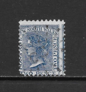 NEW SOUTH WALES SCOTT 71 USED FINE - 1891 2p DK BLUE ISSUE - QUEEN VICTORIA - Picture 1 of 2