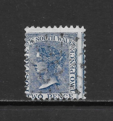 NEW SOUTH WALES SCOTT 71 USED FINE - 1891 2p DK BLUE ISSUE - QUEEN VICTORIA - Image 1 of 2
