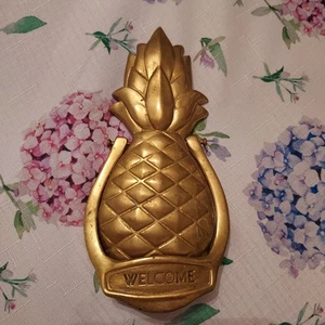 Vintage Türklopfer aus massivem Messing Ananas - Bild 1 von 7