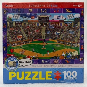 Eurographucs Kids Spot & Find Baseball Puzzle Game 100 Pieces Sealed - Picture 1 of 4