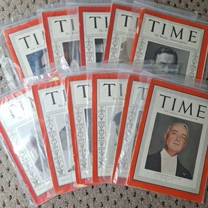 1930's TIME Weekly Magazine Lot Of 11 - Picture 1 of 12