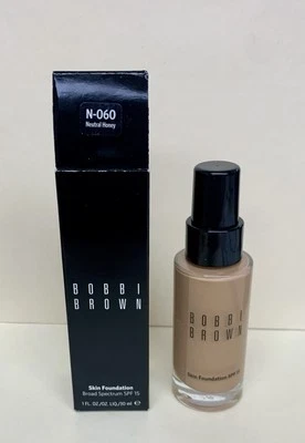 Bobbi Brown Skin Foundation SPF 15 ~ N-060 Neutral Honey ~1oz /e30 ml New In Box - Image 1 of 2