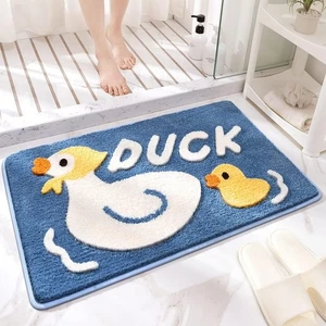 Animal Bath Rug Washable Bath Mat Funny Duck Bath Mat Soft Microfiber Plush T... - Foto 1 di 7