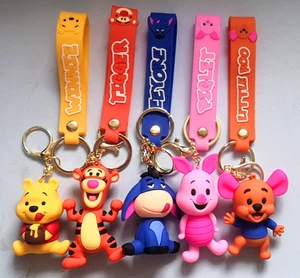 NEW Disney Winnie The Pooh 3D PVC Bags Hanger Pendant Keychains Key Rings 0.99$ - Picture 1 of 14