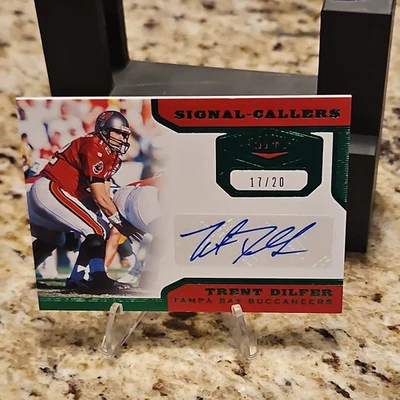 Placas y parches Trent Dilfer 2019 llamadas de señal automática paralelo verde/20 Bucs Foto 1 de 3