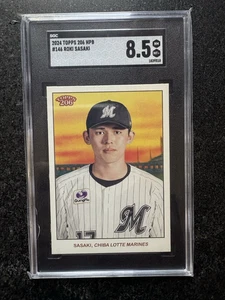 Roki Sasaki - Pre-RC - 2024 Topps NPB 206 - SGC 8.5 - Dodgers Rookie - Picture 1 of 2