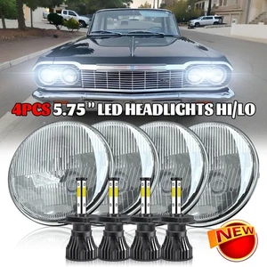 4 piezas para Chevy Chevelle 1964-1970 5,75" 5-3/4 pulgadas faros LED haz alto/bajo DRL - Imagen 1 de 23