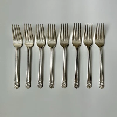 Juego de 8 tenedores de cena IS Eternally Yours cubiertos plateados Rogers 1847 Foto 1 de 4