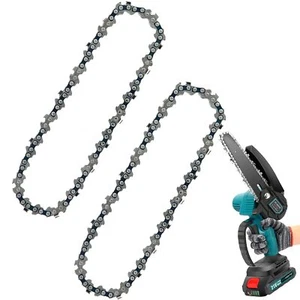 6 Inch Mini Chainsaw Chain , 2 Pcs Chains for Cordless Electric Portable Chai... - Picture 1 of 7
