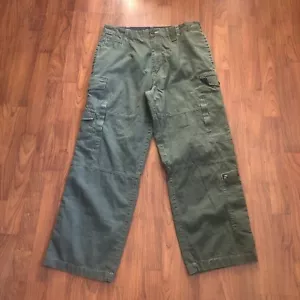 Pantalone uomo vintage BUGLE BOY Jean Company verde cargo utility (taglia-vedi foto) - Foto 1 di 16