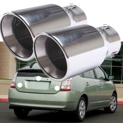 2PCS Silver Rear Muffler Throat Tip Exhaust Pipe For  Hyundai Elantra Foto 1 de 4