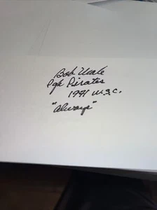 Bob Veale 1971 WS Champs Pittsburgh Pirates signiert 3x5 Karteikarte - Bild 1 von 1