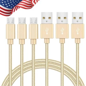 Heavy Duty Micro USB Fast Charger Data Cable 10ft Cord For Samsung Android HTC - Picture 1 of 8