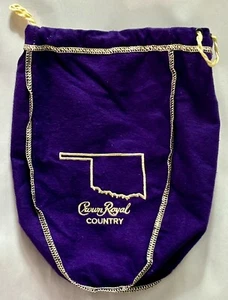 Rara Royal Crown Oklahoma Edition 9" Draw String Bag Liquore Whisky - Foto 1 di 3