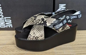 Love Moschino san.lod.zeppa70 st.pit.roccia platform sandals - Picture 1 of 21