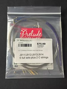 LOT - D'addario Prelude Viola (Long) String Sets + Extra Singles - Picture 1 of 1