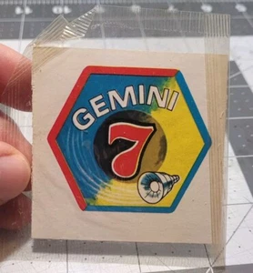 VTG  GEMINI 7 Sticker 1969 Kellogg Cereal New in Package Race to Space NASA - Picture 1 of 4
