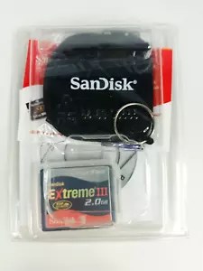SanDisk Extreme III Compact Flash 2.0GB CF Memory Card with disc carry case etc - Picture 1 of 7